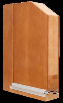 skrzydła wykonany z drewna sosnowego z doklejkami z drewna mahoniowego-meranti lub dębowego Comb gasket Gasket Scraper brush (doors opening inside) SET gr.