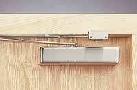 T with L cover in satin stainless steel Regular application Transom application Parallel application n electromagnet in the slide track is designed to hold the door open during normal use and is