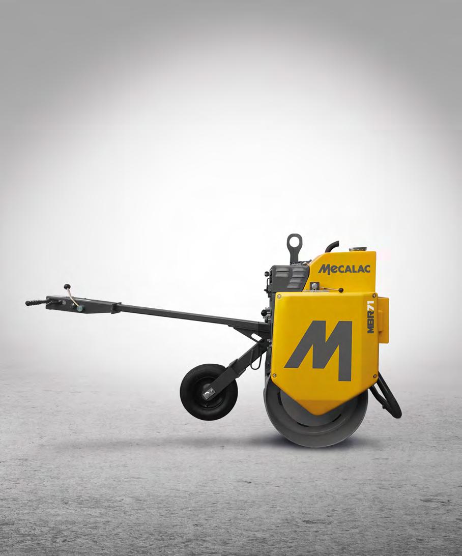 Single drum rollers Designed for the compaction of asphalt materials, Mecalac pedestrian rollers provide class-leading performance in applications including highway repair, footpaths, cycle lanes,