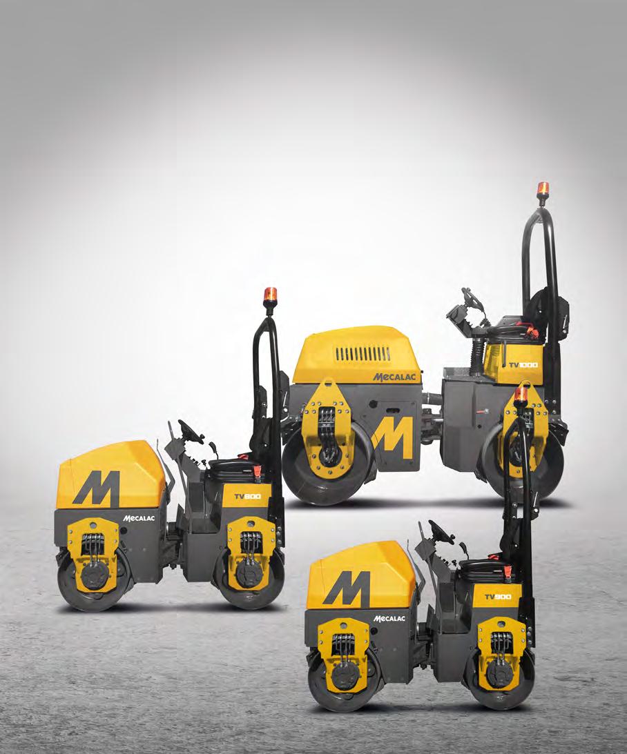Tandem vibrating rollers Arguably some of the toughest in the world, the Mecalac range of tandem rollers are designed for the rigorous demands of the plant hire industry.