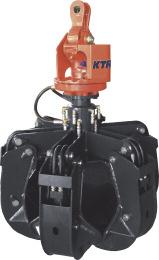 Built-in cylinders inside grab prevent damage from external shocks and abrasion Number of grabs are option: 4~ grabs A SCRAP GRAPPLE KTR Scrap Grapple enable to load or unload iron scrap and waste