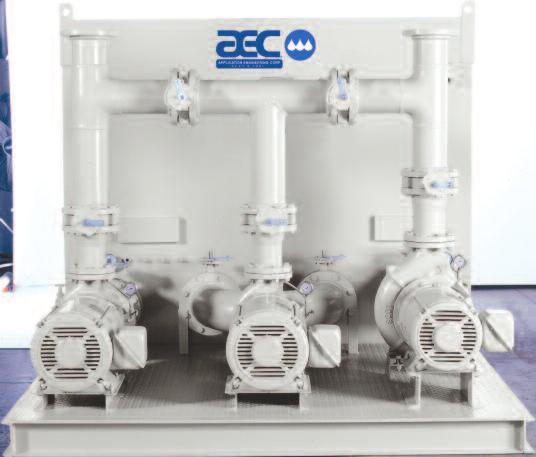 isolation, throttling, and check valves Standard sizes from 500 to 2100 gallon in single and twin tank designs are available Tower Pump Tank System Pump tank assemblies feature stainless steel