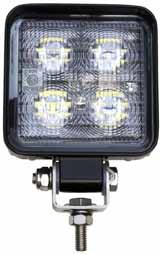 SPECIALTY LIGHTING LED WORK LIGHTS LED 700 Lumens 904 Great White LED 3" x 3" Square Work Light High-output Great White diodes for a bright, even flood pattern. Impact-resistant polycarbonate lens.