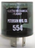 ELECTRICAL ACCESSORIES FLASHERS 554 / 557 10-Lamp Electro-Mechanical Flashers 10-lamp, 12-volt flasher.