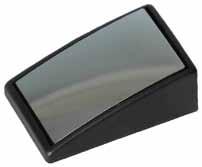 2 3/16" 1 1/2" 3/4" V599 black Viz Pack 12 604 Stick-On Wedge Blind Spot Mirror 2" x 2" angled convex mirror. Molded ABS housing.