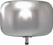 4 1/2" 609 white display box 24 8 1/2" 830 Replacement Head for Fender-Mount Mirrors Stainless steel mirror head.
