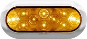 pack 50 B423-11 accessory chrome bezel box 6 2875 LED Oval Amber Auxiliary/Clearance/Marker Light Two function light for mid turn, auxiliary or warning light applications.