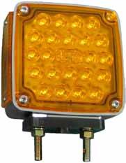 LED PEDESTAL LIGHTS TURN SIGNALS 327 LED Double-Face Park & Turn Light w/ Side Marker Available with two amber lenses or with amber lens facing front of vehicle and red lens facing to rear.