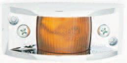 version of 122 series clearance and side marker light; same function and features as 122 series. Includes single lead wire; grounds through mounting screws.
