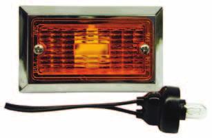 pack 96 125-15A amber lens poly pack 10 125-15R red lens poly pack 10 193 or 194 12 volt replacement bulb 126 Clearance/Side Marker Light Lightweight, chrome plated ABS housing  Requires