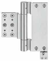 technology installation and adjustment with a minimum of tools satin stainless steel, polished stainless steel powder-coated steel, galvanized steel Example illustration for outward-opening doors