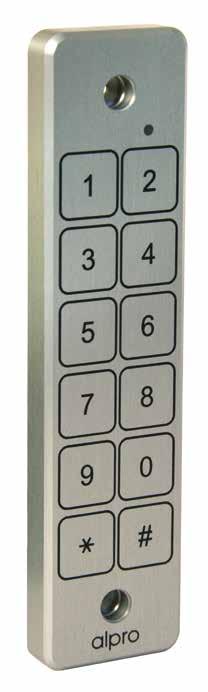 waterproof keypad AS626 The Alpro Waterproof Keypads are simple to install and user friendly. These aesthetically designed and vandal resistant keypads are suitable for up to 200 users.