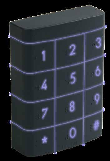 backlit keypad AS-ATP2S200 Alpro s new fully sealed polycarbonate Piezo backlit braille keypad is easy to install and user friendly.