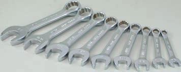 94 $264 95 63809 9 Piece SAE Stubby Combination Wrench Set 1/4-3/4 12 Pt., Mirror chrome finish.