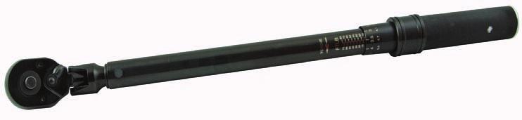 D086000 D086201 Flex Head Design Torque Wrenches Square Capacity Increments Head No of Length List Price: Drive Imperial Nm Imperial Nm Style teeth D086000 1/4" 30-150 in. lb. 4-16.4 Nm 1(in. lb) 0.