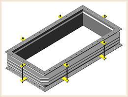 RETANGULAR TYPE EXPANSION JOINT (MSQ) This product is designed to absorb heat expansion