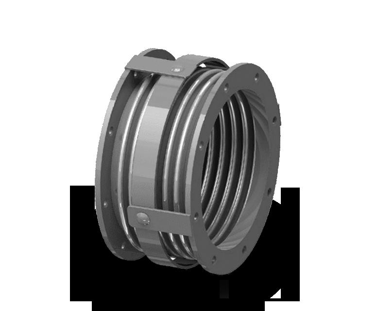 HINGED EXPANSION JOINTS Hinged Expansion Joints have a single bellow with overall length restrained by hinge hardware designed to