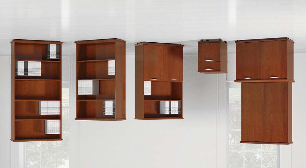 Captivate Storage Components, Amber Finish, Spiral Pulls,