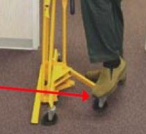 The Floor Plate moves out to support the door when in plumb or past plumb position.