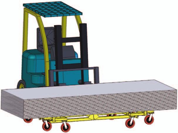 As well as the ability to load the cart with a forklift, the ultra heavy duty construction allows the platform system and its