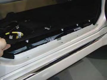 sub-assembly by pulling panel toward floor,