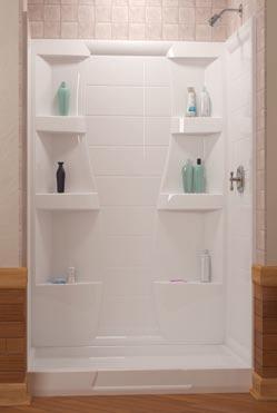 4 cm) 2-3 times thicker than the average wall for added strength and durability Heavy gauge, five-piece design with overlapping corners for a watertight seal Six convenient shelves for maximum