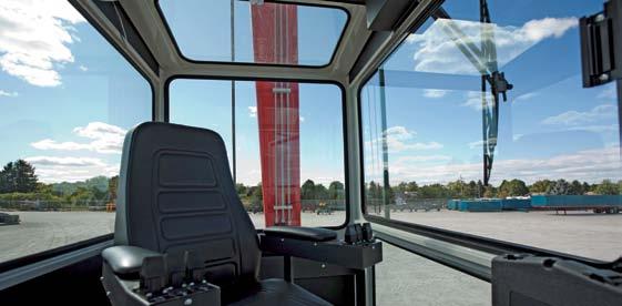 9 m) of headroom, the spacious cab provides exceptional operator visibility.