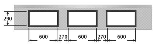 2.2 Windows and passdoor 2.2.1 Number of windows For windows and passdoors, the daylight width is divided into a fixed grid.