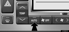AIR CONDITIONING (a) Climate control SETTING OPERATION automatic control 21sk02 21sa10 1. Push the AUTO button.