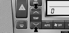 AIR CONDITIONING Turning off the air conditioning manually will cancel the EXHAUST GAS AUTOMATIC mode.