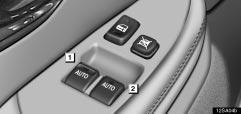 SWITCHES POWER WINDOW SWITCHES 12sa04b 12L010 1 For driver s window 2 For front passenger s window To raise or lower the windows, use the switch on each door.