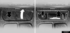 INTERIOR EQUIPMENT CIGARETTE LIGHTER AND ASHTRAY CAUTION To reduce the chance of injury in case of an accident or sudden stop while driving, always close the ashtray completely after use.