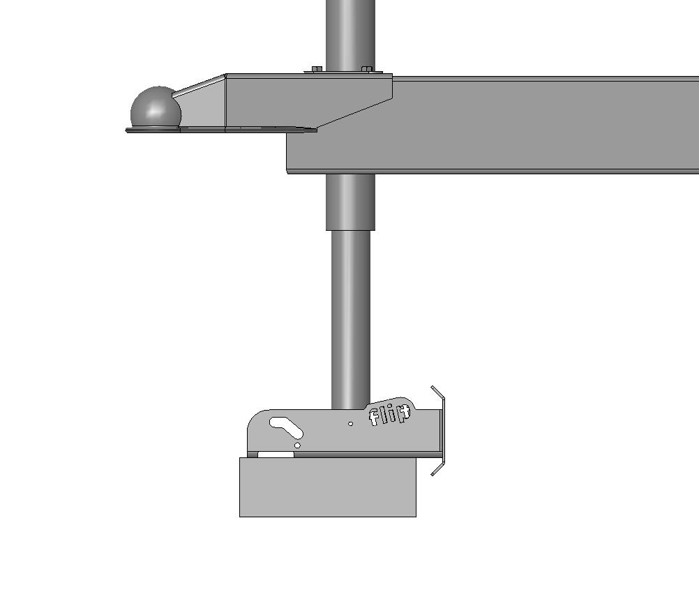 There will still be sufficient material on the sides to hold the bolt and lift the Flip. Option 3: Drill a 3/8 instead of /2 hole, and use a 3/8 3 grade 5 bolt.