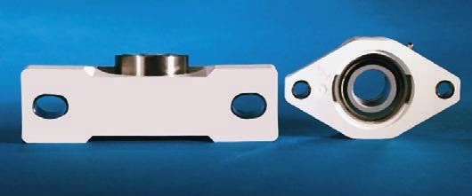 Base - Flange Bracket - Wide Slot Take-Up Solid cross-section base housings No core cavities to trap contaminants Anti-microbial agent retards bacteria and fungus growth