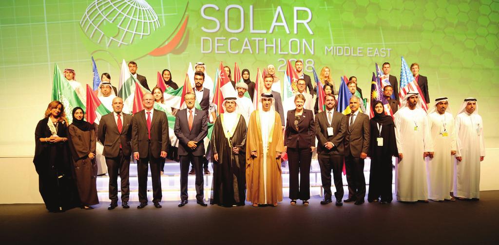 5 5 October, 2016 Official SDME 2018 teams representatives in a group photo with HE Dr Thani Al Zeyoudi, Minister of Climate Change and Environment in the UAE, HE Saeed