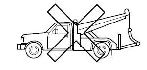 TOWING, LOADING AND TRANSPORTING: The use of car carrier equipment is the preferred method of towing this vehicle.