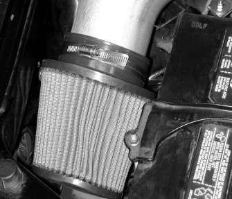 f. Install the supplied 3/8 breather hose from the nipple on the intake pipe to the nipple on the valve cover.