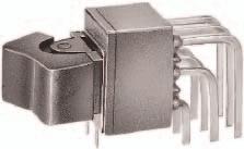 Sealed Miniature and Lever Handle Switches TERMINATIONS A RIHT ANLE, PC THRU-HOLE E301J1ABE2 Horizontal Actuation 3PDT NOTE: Terminal bend radii and lead-in manufacturing option.