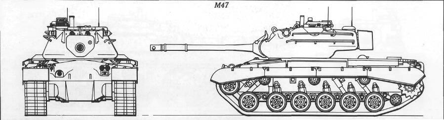 M47/M47M Patton The M47 entered production during the Korean War period and was basically a T42 turret fitted on a new hull, The vehicle apparently never entered a T-series prototype stage.