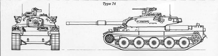 Mitsubishi Type 74 The Mitsubishi Type 74 second generation MET took 11 years to develop from the conception stage to the preproduction series prototype configuration.