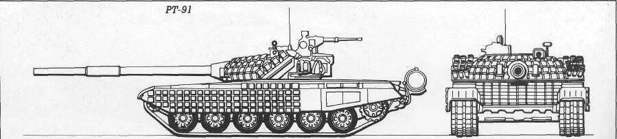 PT-91 The PT-91 Twardy (Hard) is a locally derived development of the Russian T-72M1 MET built under license by the Zaklady Mechaniczne Burmar - Labedy SA tank plant, The first prototype was built in