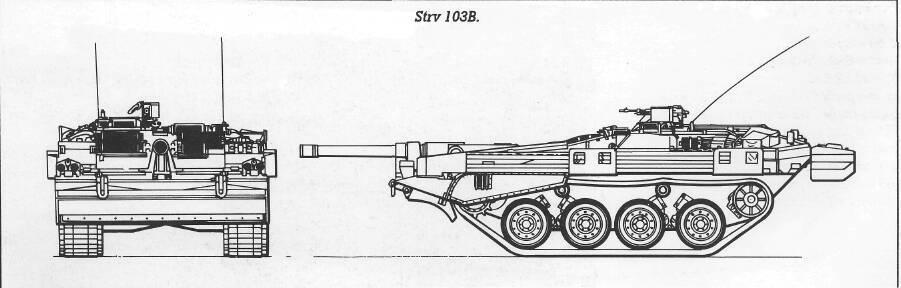 Boffors Stridsvagn (Strv) 103A/B/C The Strv 103 (or Bofors S-tank) is the only turretless MET in operational service in the world.