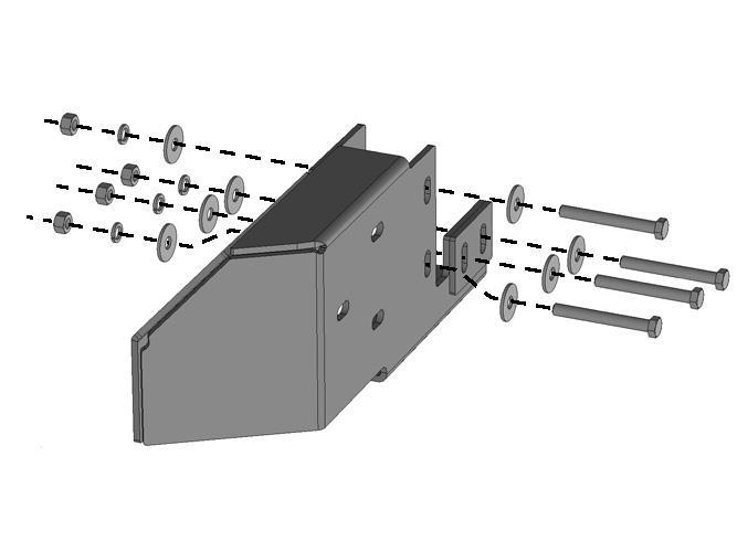 Reinstall Intercooler brackets (4) 12mm x 100mm