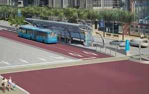 and reliability. The first of five potential BRT corridors began operation in April 2012 between Queen Elizabeth Way and Jubilee Avenue.