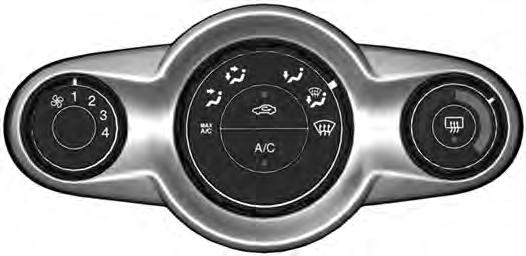 Climate Control MANUAL CLIMATE CONTROL A B C D E158234 F E A B C Fan speed control: Adjust the volume of air circulated in the vehicle.