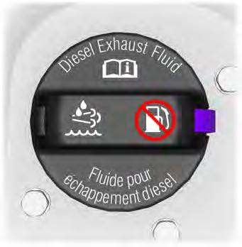 ) Fuel and Refueling Note: Immediately wash off any diesel exhaust fluid that has spilled on to a painted surface with soapy water.