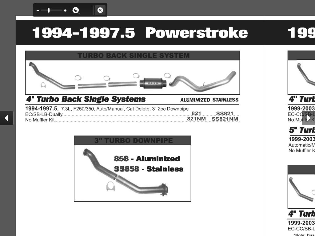 2500/3500 Duramax 409SS 4 Single System SS801 5 Single System 4 Turbo Down Pipe SS601 409SS 409SS 409SS Kit# 6.