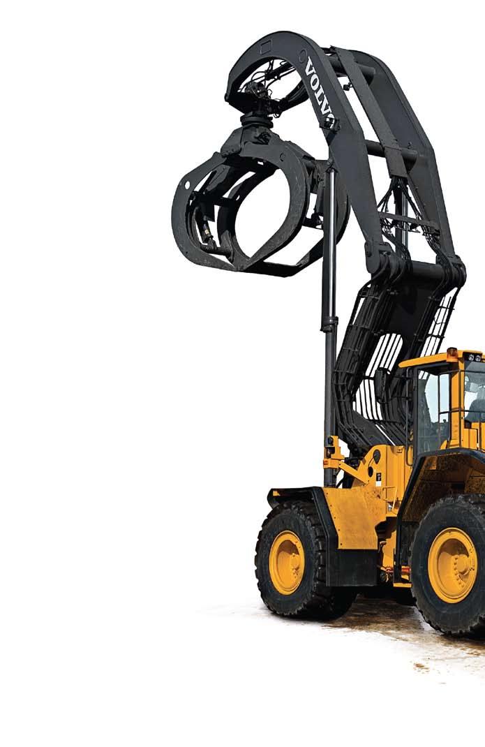 A MACHINE YOU CAN ALWAYS TRUST Volvo High-Lift Arm System A new Volvo design of tilt and lift arms for improved lift height, reach, and visibility Provides superior force throughout the work cycle
