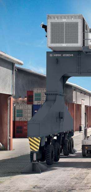 best solution where space Model 2 G HRK Rubber-Tyred Portal Harbour Crane Good drive-under capability is a crucial factor for cargo handling cranes in smaller terminals because it helps other