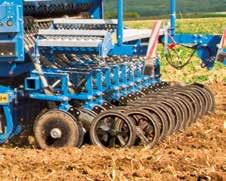 High speed Double disc coulters DS sowing depth adjustment In combination with the rubber-tyred depth wheel, the double disc coulter guarantees a precise seeding depth even on undulating soils.